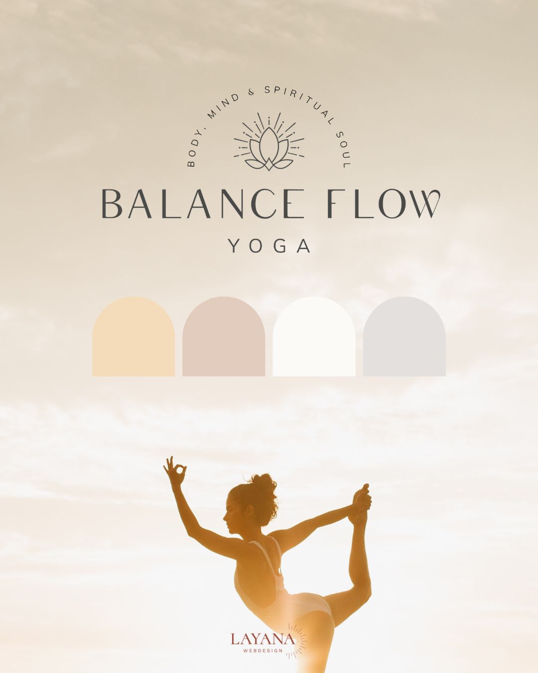 Modernes und herzliches Branding für Yogalehrerin Balance Flow Yoga
