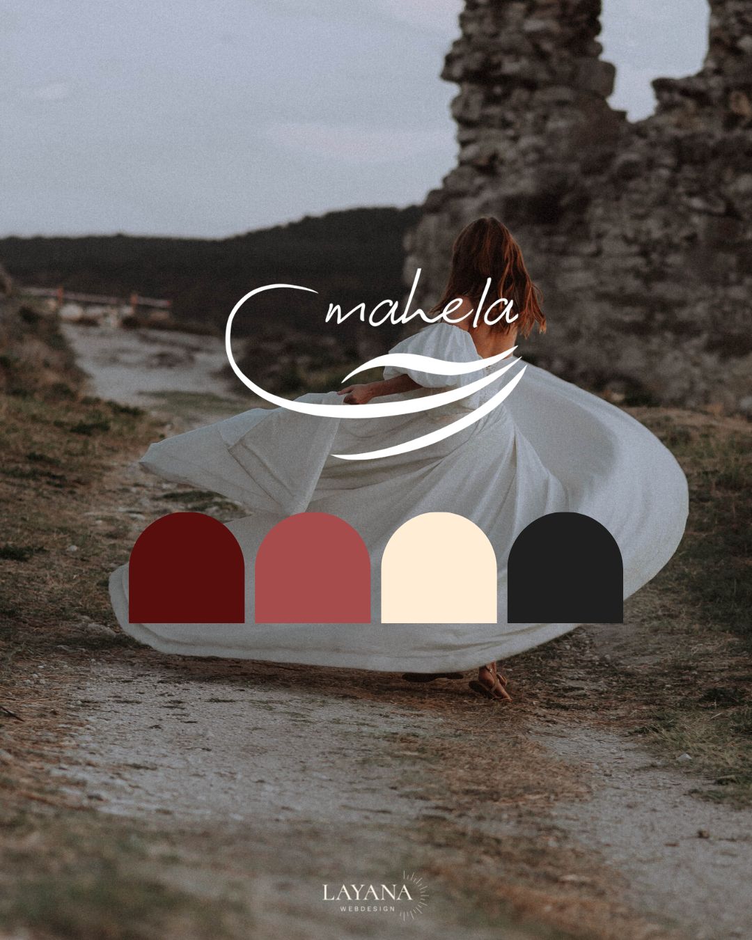 Farbpalette und Branding für Heilpraktikerin Mahela mit emotionaler und ruhiger Wirkung