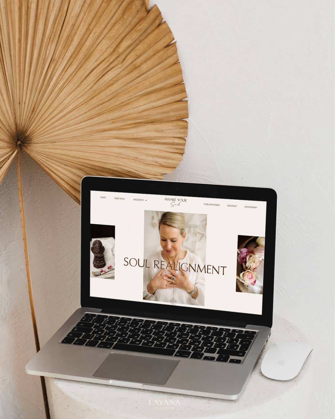 Spirituelles Webdesign Boho-inspiriert Awake Your Soul Desktop